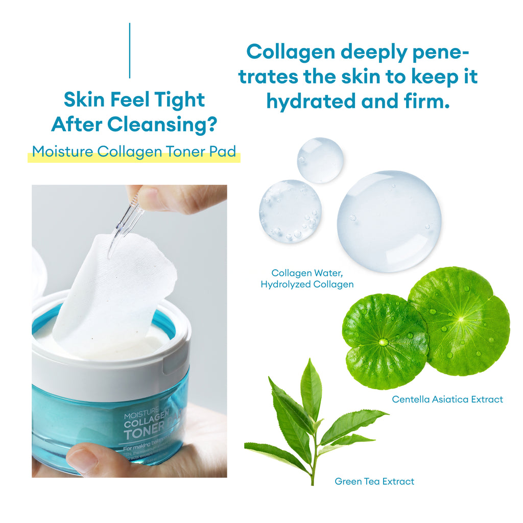 TENZERO MOISTURE COLLAGEN TONER PAD