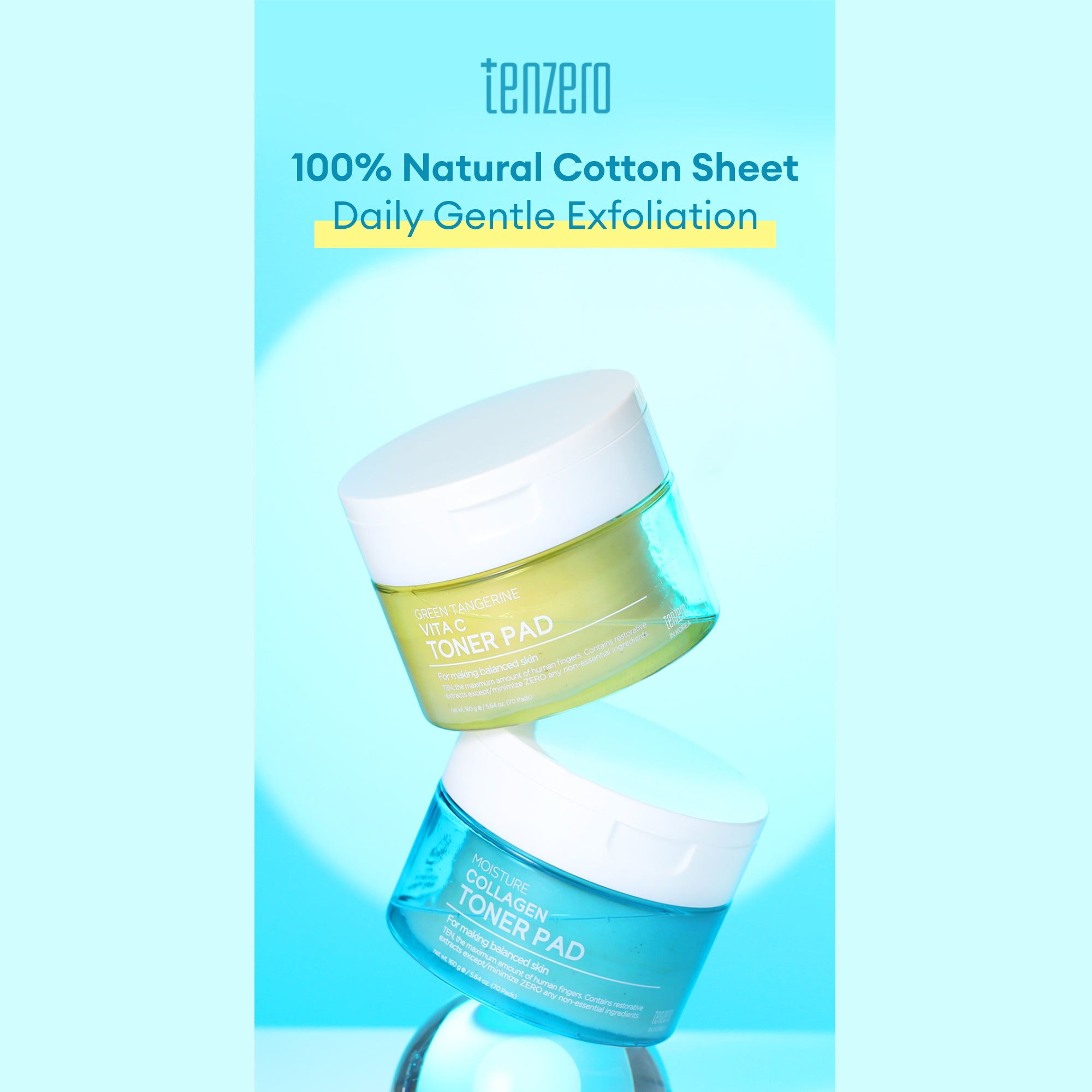TENZERO MOISTURE COLLAGEN TONER PAD