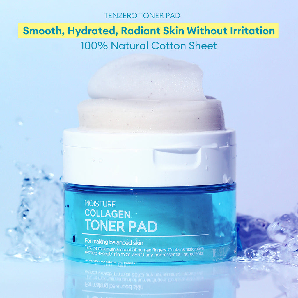 TENZERO MOISTURE COLLAGEN TONER PAD