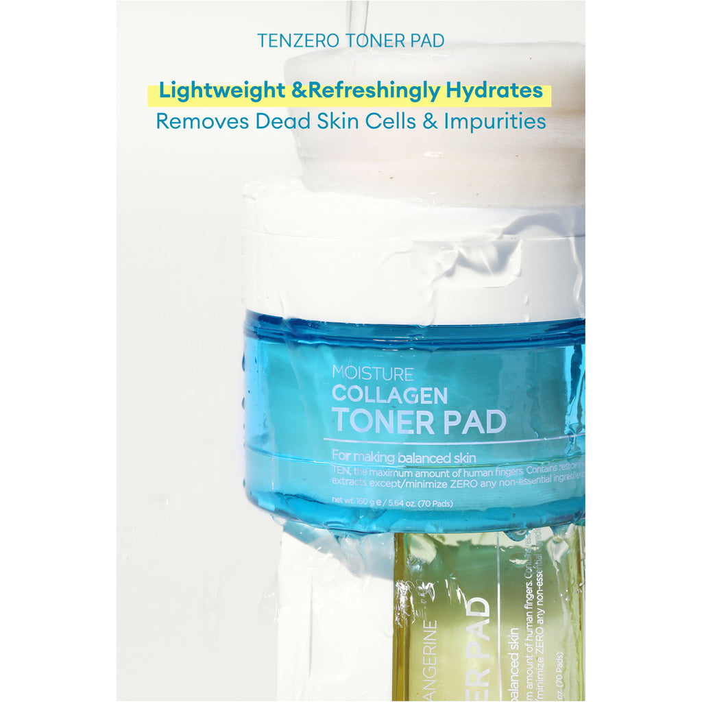 TENZERO MOISTURE COLLAGEN TONER PAD