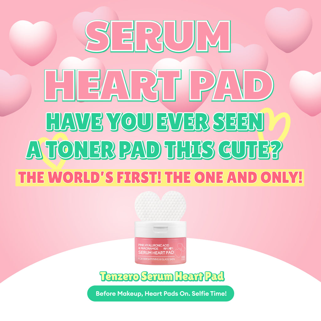 TENZERO PINK HYALURONIC ACID NIACINAMIDE SERUM HEART PAD